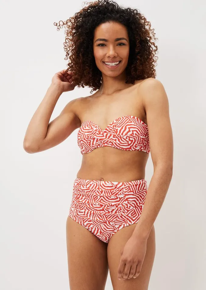 Isabelle Zebra Bikni Brief Burnt Orange Ivory Women Phase Eight Swimwear