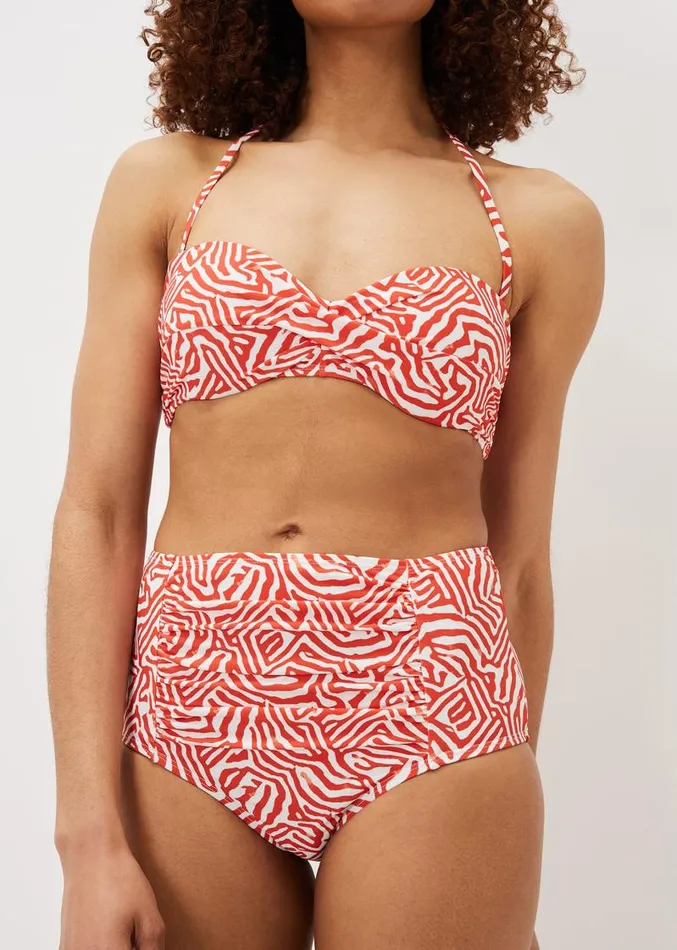 Isabelle Zebra Bikni Brief Burnt Orange Ivory Women Phase Eight Swimwear
