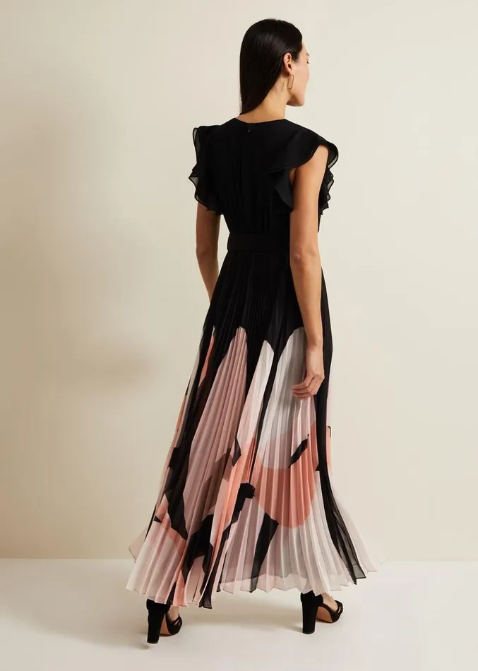 Isla Printed Skirt Ruffle Top Maxi Dress Multicoloured Women Phase Eight Dresses Isla Printed Skirt Ruffle Top Maxi Dress Multicoloured Women Phase Eight Dresses