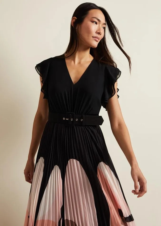 Isla Printed Skirt Ruffle Top Maxi Dress Multicoloured Women Phase Eight Dresses Isla Printed Skirt Ruffle Top Maxi Dress Multicoloured Women Phase Eight Dresses