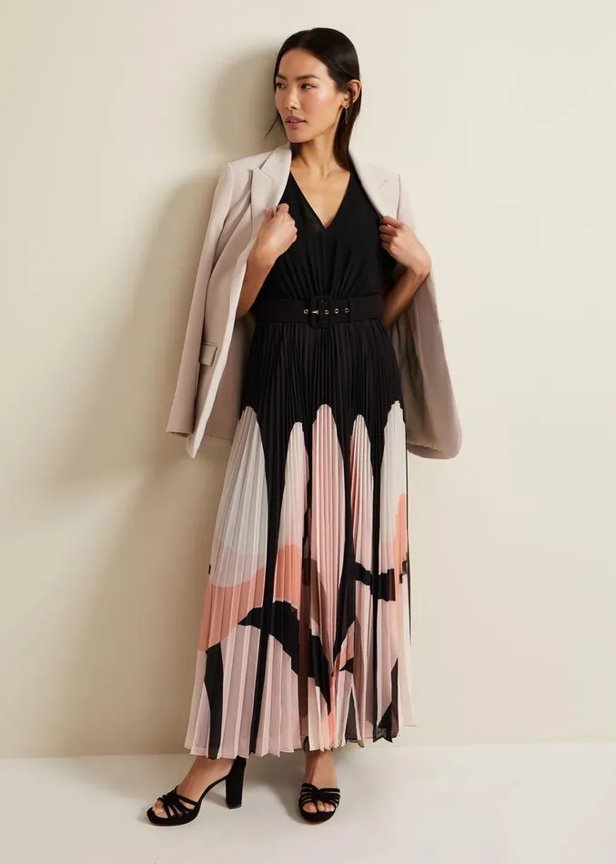 Isla Printed Skirt Ruffle Top Maxi Dress Multicoloured Women Phase Eight Dresses Isla Printed Skirt Ruffle Top Maxi Dress Multicoloured Women Phase Eight Dresses