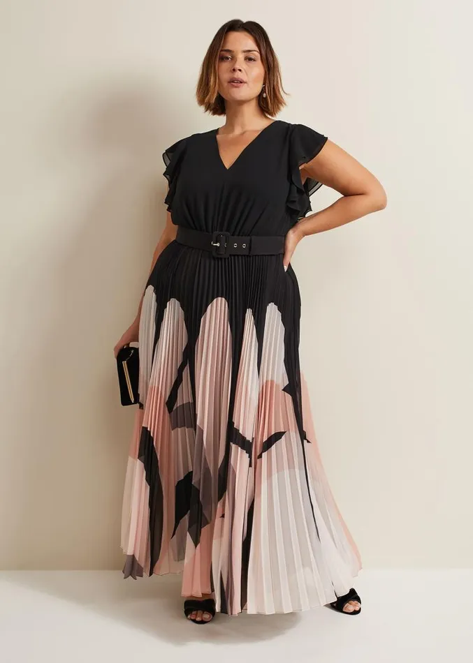 Isla Printed Skirt Ruffle Top Maxi Dress Multicoloured Women Phase Eight Dresses Isla Printed Skirt Ruffle Top Maxi Dress Multicoloured Women Phase Eight Dresses