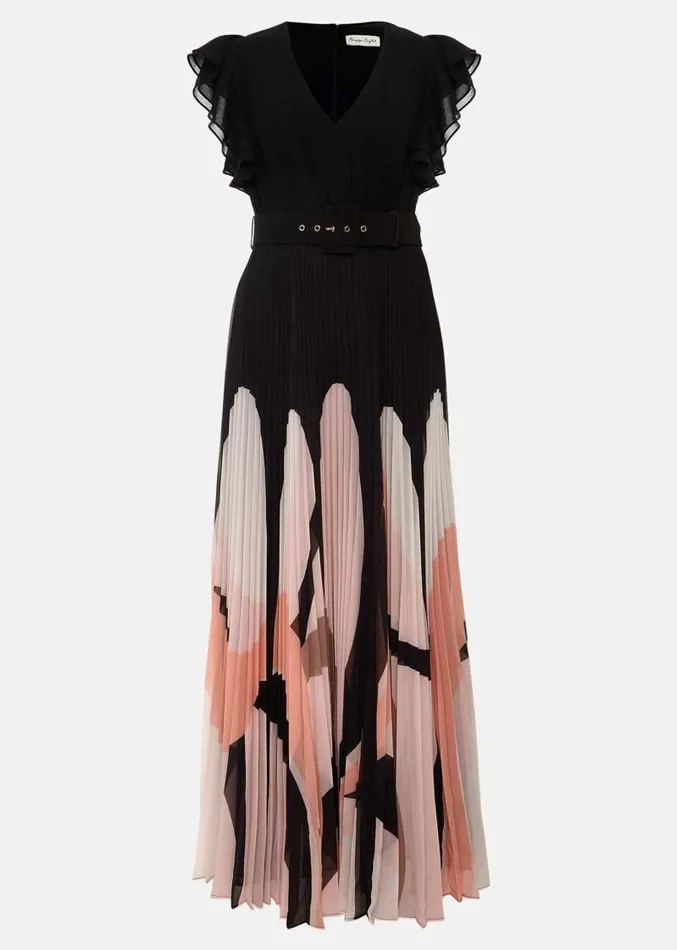 Isla Printed Skirt Ruffle Top Maxi Dress Multicoloured Women Phase Eight Dresses Isla Printed Skirt Ruffle Top Maxi Dress Multicoloured Women Phase Eight Dresses