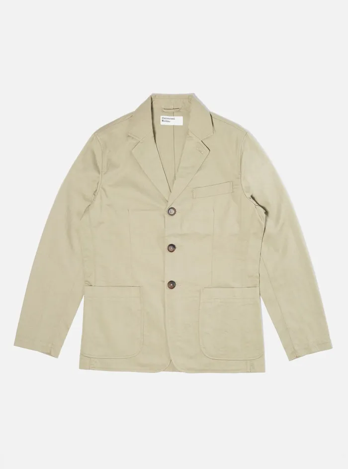 Jackets Men Universal Works Universal Works London Jacket In Stone Twill