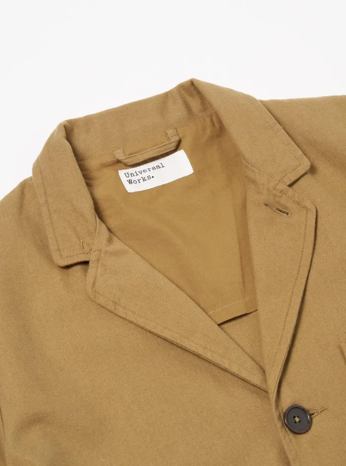 Jackets Men Universal Works Universal Works Three Button Jacket In Sand Brushed Moleskin