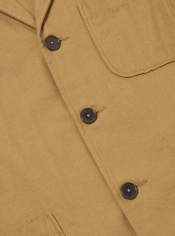 Jackets Men Universal Works Universal Works Three Button Jacket In Sand Brushed Moleskin