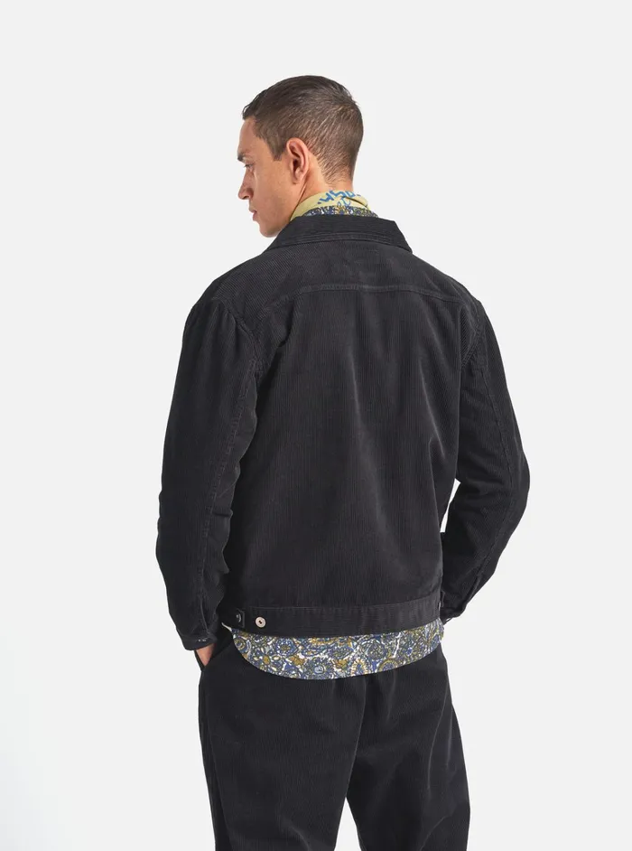 Jackets Men Universal Works Universal Works Trucker Jacket In Black Cord