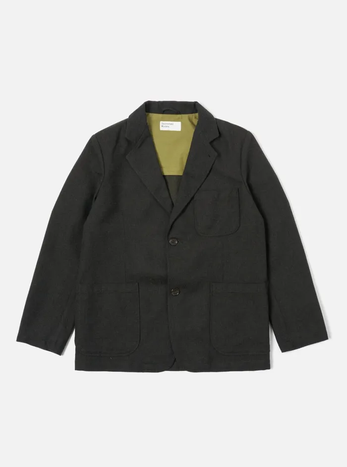 Jackets Men Universal Works Universal Works Two Button Jacket In Olive Upcycled Italian Tweed
