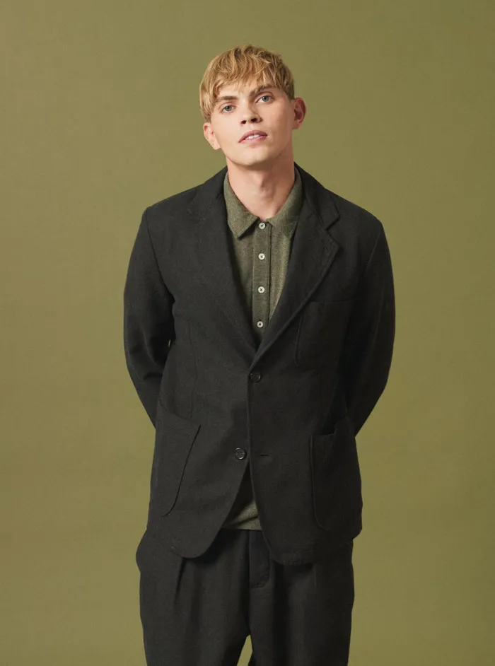 Jackets Men Universal Works Universal Works Two Button Jacket In Olive Upcycled Italian Tweed