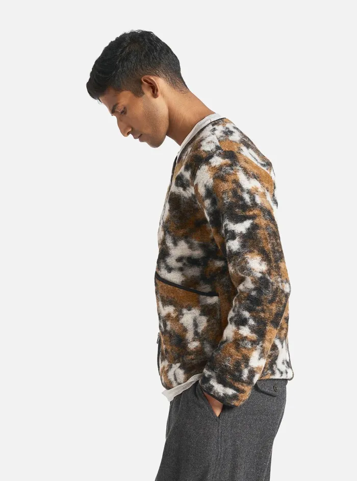 Jackets Men Universal Works Universal Works Zip Liner Jacket In Brown Ylang Flower Fleece