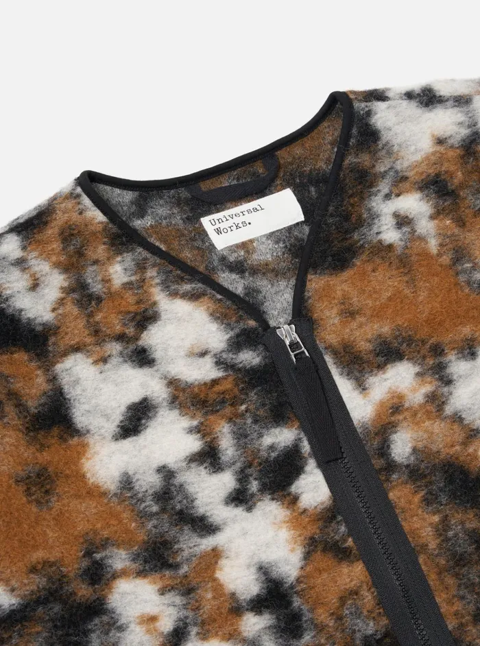 Jackets Men Universal Works Universal Works Zip Liner Jacket In Brown Ylang Flower Fleece