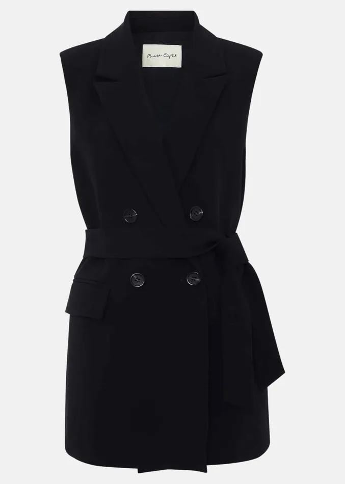 Jade Sleeveless Tailored Waistcoat Navy Women Phase Eight Jackets