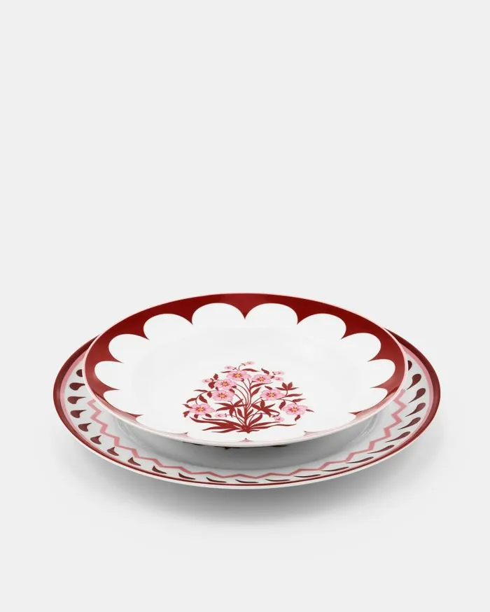 Jaipur Soup Plate Bordeaux Women Aquazzura Dinnerware Jaipur Soup Plate Bordeaux Women Aquazzura Dinnerware