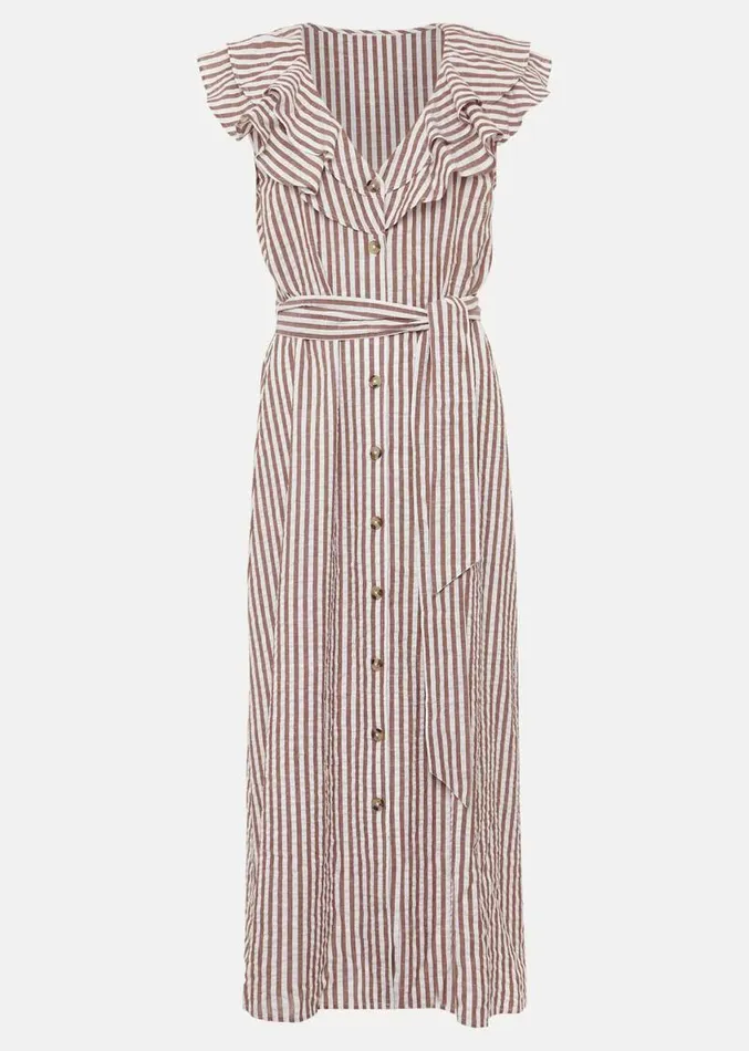 Jamilla Striped Midi Dress Ivorynatural Women Phase Eight Dresses