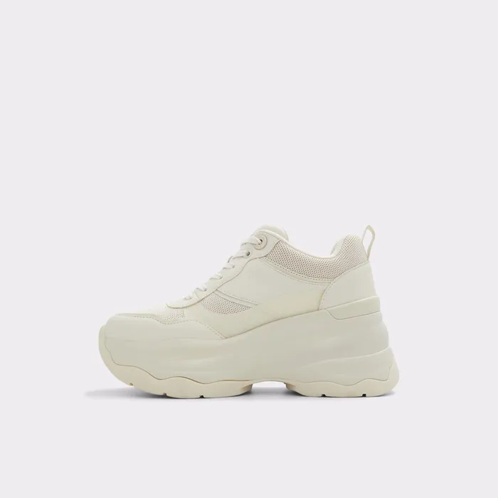Jaya White Synthetic Mixed Material Women ALDO Sneakers