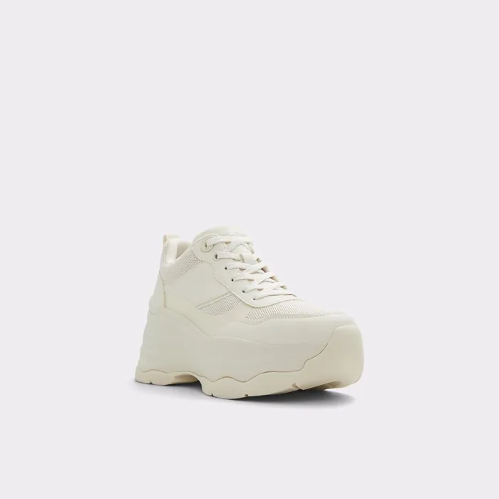Jaya White Synthetic Mixed Material Women ALDO Sneakers