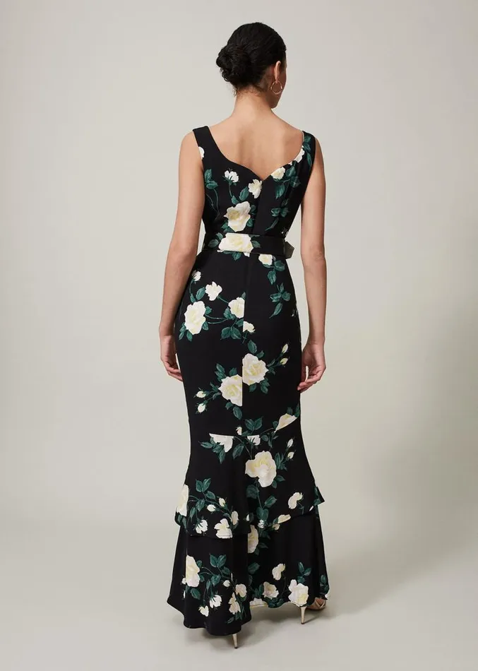 Jazmina Belted Tiered Dress Multicoloured Women Phase Eight Dresses