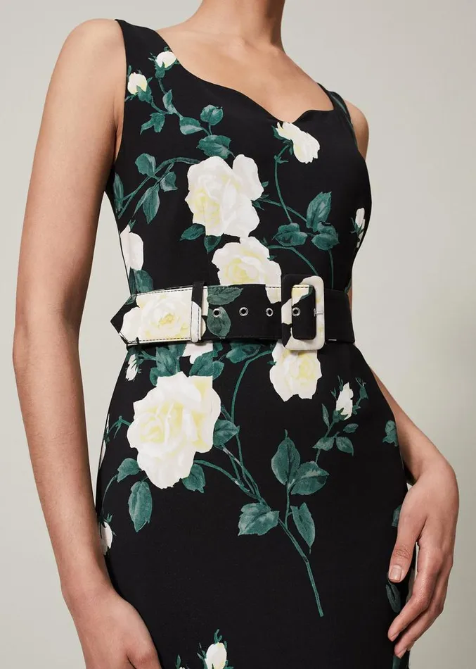 Jazmina Belted Tiered Dress Multicoloured Women Phase Eight Dresses