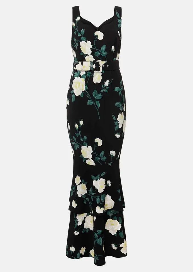Jazmina Belted Tiered Dress Multicoloured Women Phase Eight Dresses