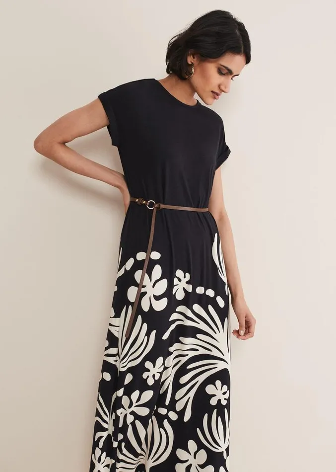 Jeanne Placement Print Jersey Maxi Dress Stoneblack Women Phase Eight Dresses Jeanne Placement Print Jersey Maxi Dress Stoneblack Women Phase Eight Dresses