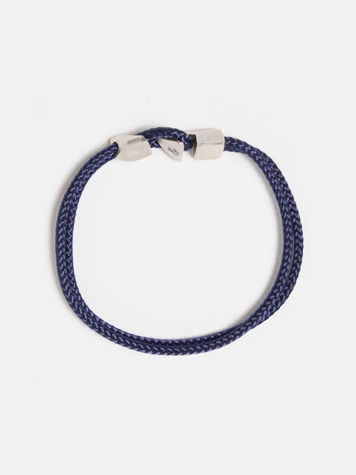 Jewellery Men Universal Works Anchor and Crew Brixham Bracelet In Navy Blue Rope925 Silver Jewellery Men Universal Works Anchor and Crew Brixham Bracelet In Navy Blue Rope925 Silver