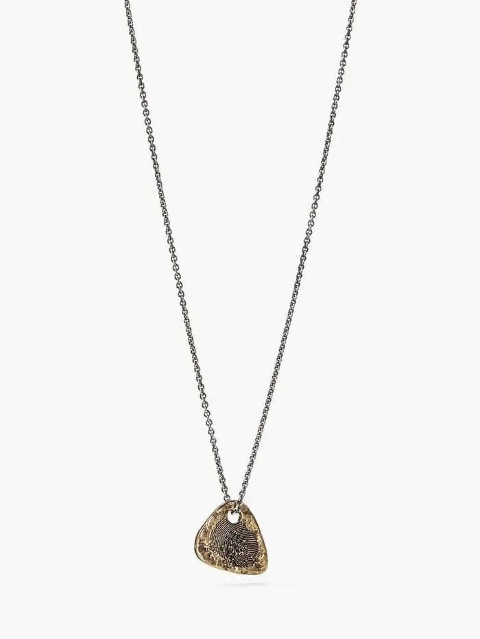 Jewelry Men John Varvatos BRASS GUITAR PICK NECKLACE Brass