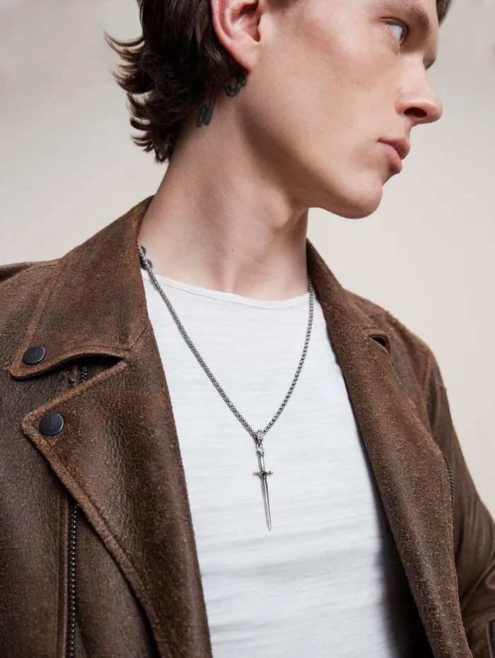 Jewelry Men John Varvatos SILVER DAGGER NECKLACE Silver Jewelry Men John Varvatos SILVER DAGGER NECKLACE Silver