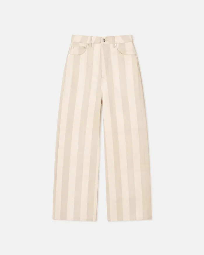 Josine Striped WideLeg Jeans Creme Women Nanushka Pants