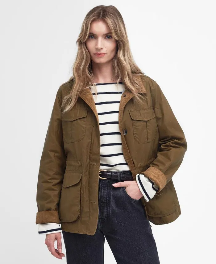 Julia Waxed Jacket Sand Women Barbour Waxed Jackets