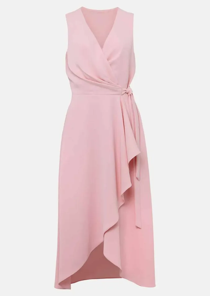 Julissa Sleeveless Ruffle Wrap Midi Dress Soft Pink Women Phase Eight Dresses Julissa Sleeveless Ruffle Wrap Midi Dress Soft Pink Women Phase Eight Dresses