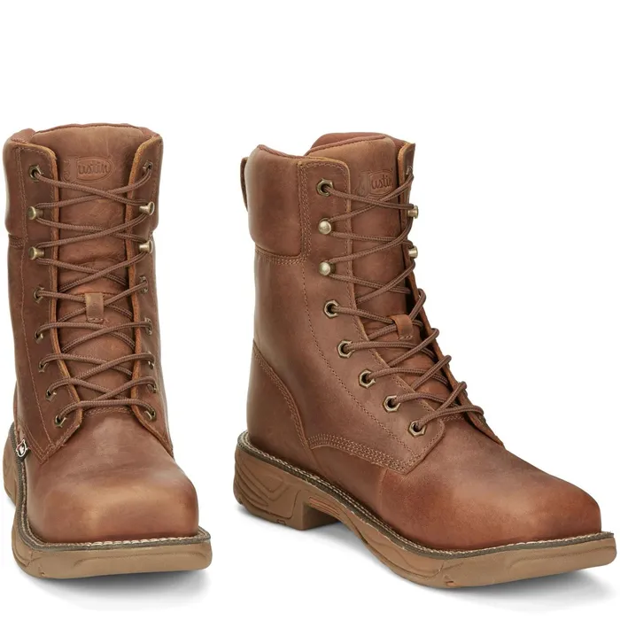 Justin Boots 8034 Rush Nano Composite Waterproof LaceUp Work Boot Barley Brown brown Men Work