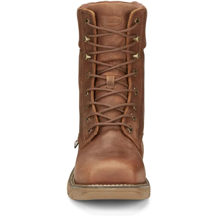 Justin Boots 8034 Rush Nano Composite Waterproof LaceUp Work Boot Barley Brown brown Men Work