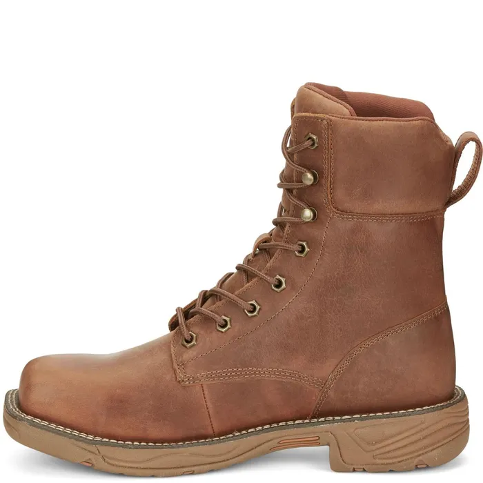 Justin Boots 8034 Rush Nano Composite Waterproof LaceUp Work Boot Barley Brown brown Men Work