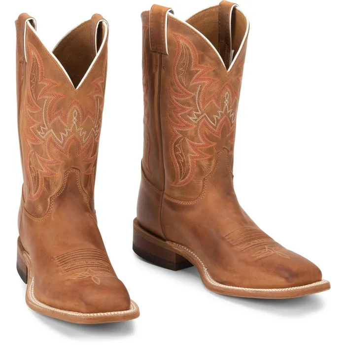 Justin Boots Austin 11034 Western Boot Distressed Cognac brown Men Western