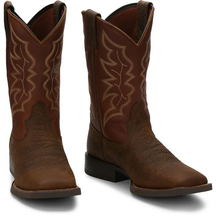 Justin Boots Chet 11034 Western Boot Pebble Brown brown Men Western