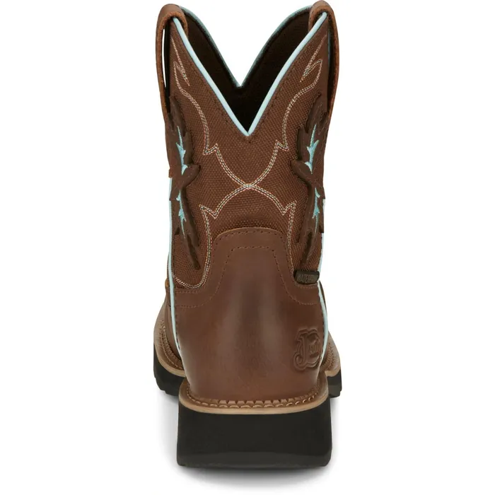 Justin Boots Chisel 8034 Nano Composite Toe Waterproof Work Boot Mocha brown Women Work