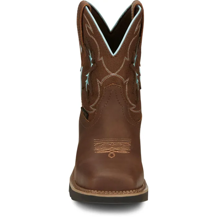 Justin Boots Chisel 8034 Nano Composite Toe Waterproof Work Boot Mocha brown Women Work