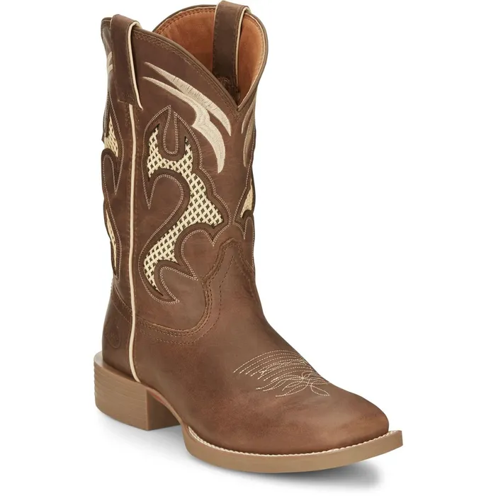 Justin Boots Octane 11034 Western Boot Cider brown Men Western