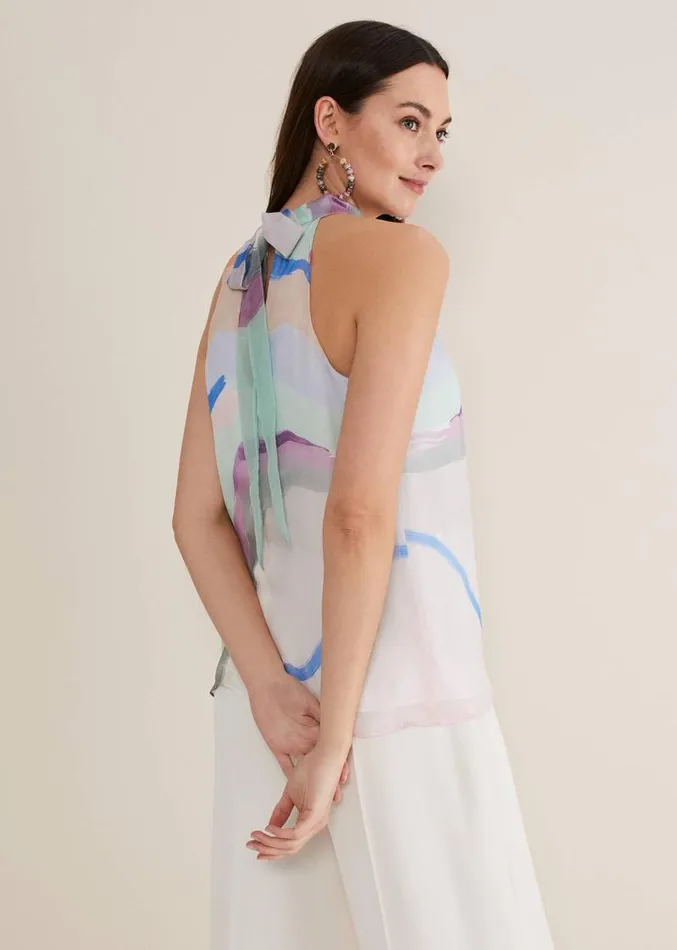 Kadie Silk Abstract Halter Neck Top Pastelsmulti Women Phase Eight Shirts and Blouses Kadie Silk Abstract Halter Neck Top Pastelsmulti Women Phase Eight Shirts and Blouses