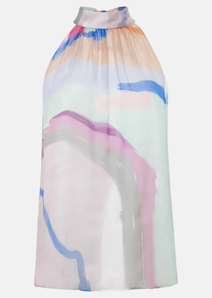 Kadie Silk Abstract Halter Neck Top Pastelsmulti Women Phase Eight Shirts and Blouses Kadie Silk Abstract Halter Neck Top Pastelsmulti Women Phase Eight Shirts and Blouses