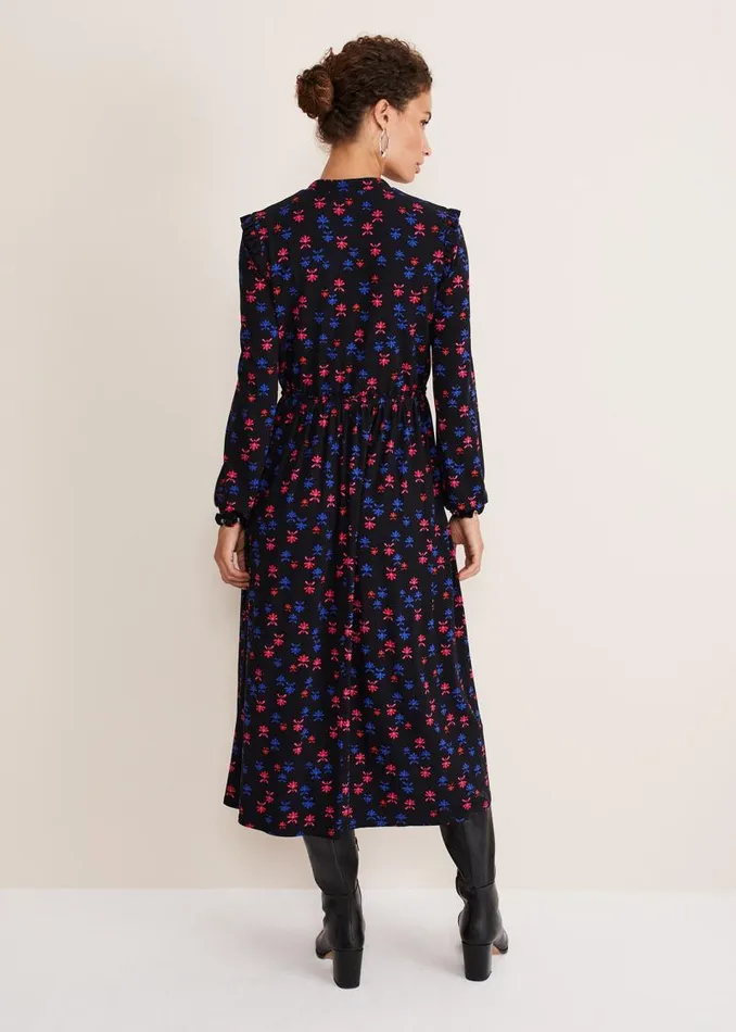 Karleen Ditsy Midi Dress Multinavy Women Phase Eight Dresses