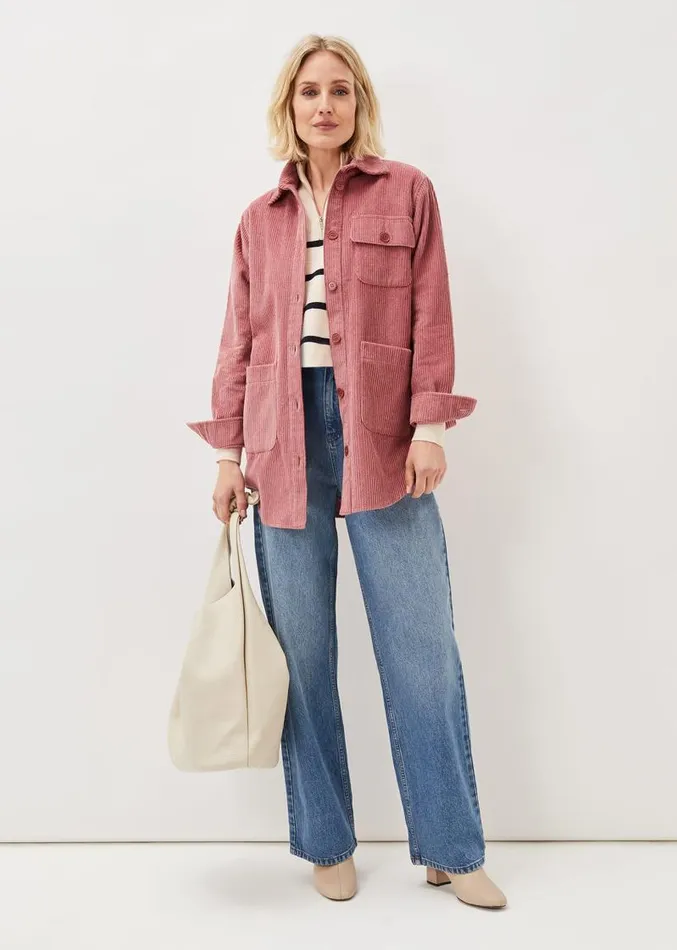 Katrina Cord Shacket Rose Women Phase Eight Jackets
