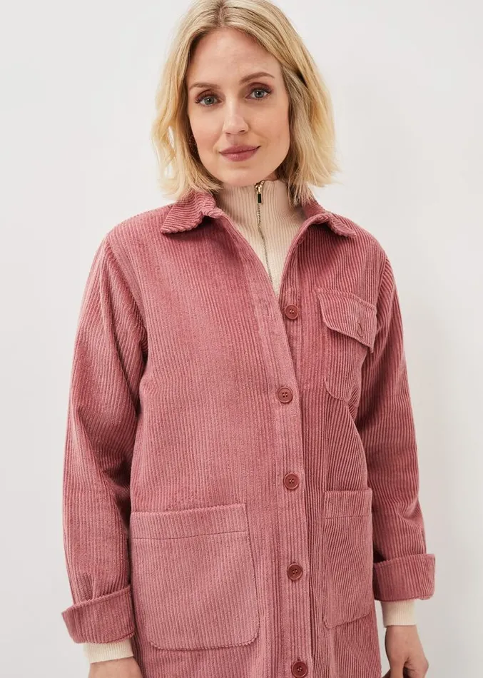 Katrina Cord Shacket Rose Women Phase Eight Jackets