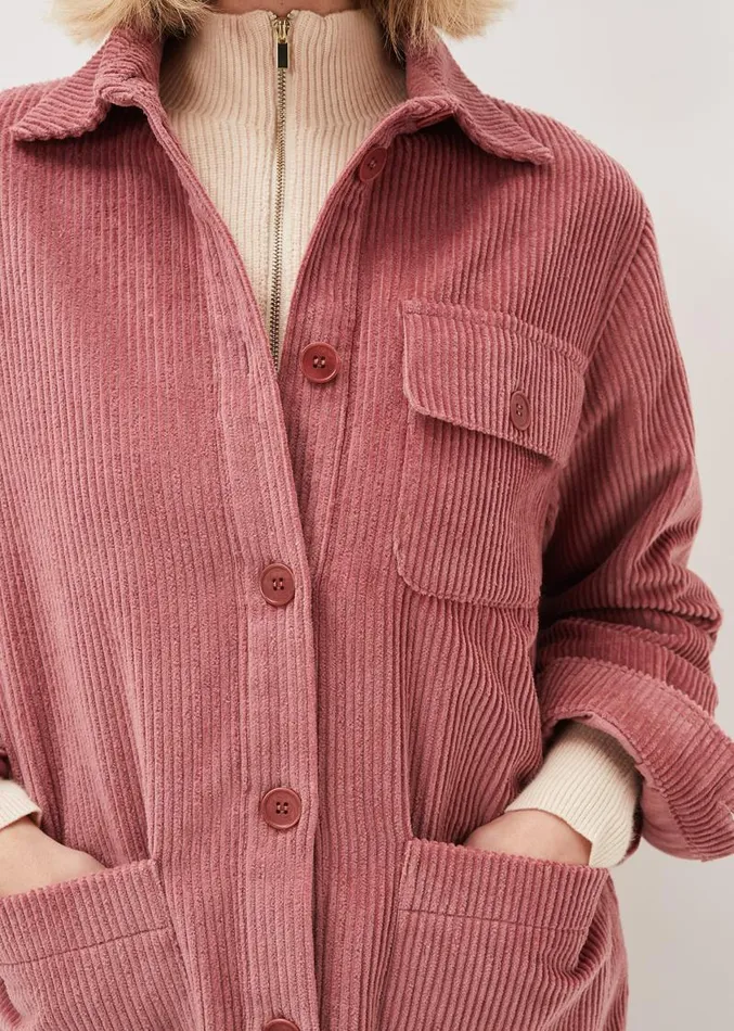 Katrina Cord Shacket Rose Women Phase Eight Jackets