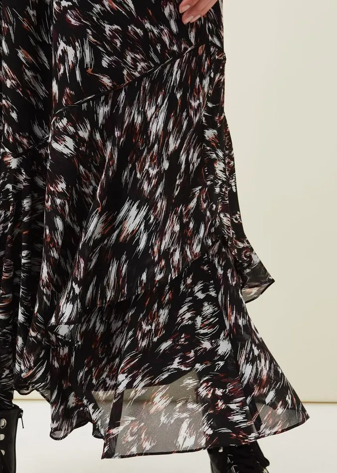 Kayley Abstract Print Maxi Skirt Navymulti Women Phase Eight Skirts