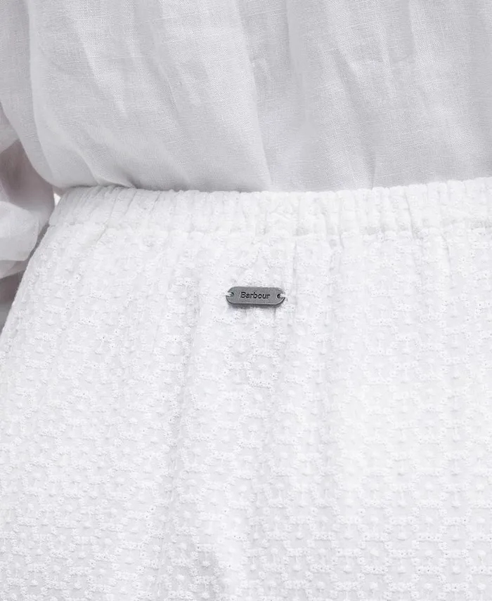 Kelley Midi Skirt Classic White Women Barbour Dresses and Skirts