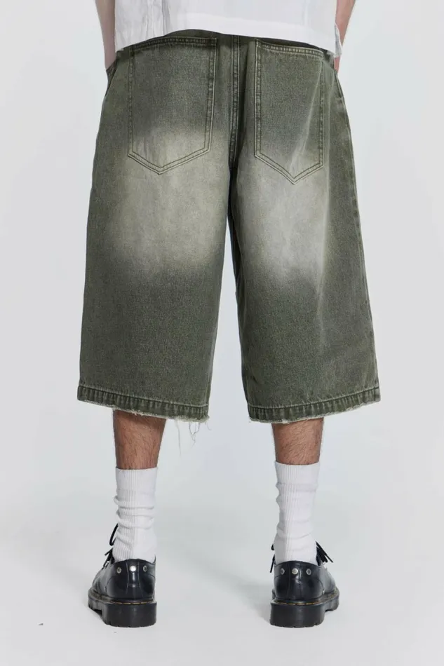 Khaki Colossus Jorts Khaki Men Jaded London Shorts and Jorts Khaki Colossus Jorts Khaki Men Jaded London Shorts and Jorts