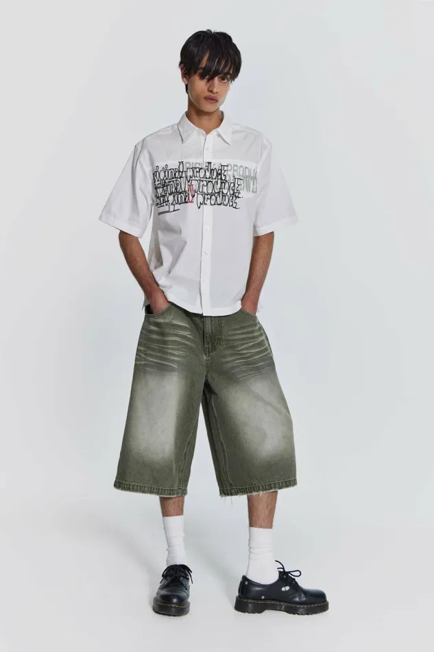 Khaki Colossus Jorts Khaki Men Jaded London Shorts and Jorts Khaki Colossus Jorts Khaki Men Jaded London Shorts and Jorts