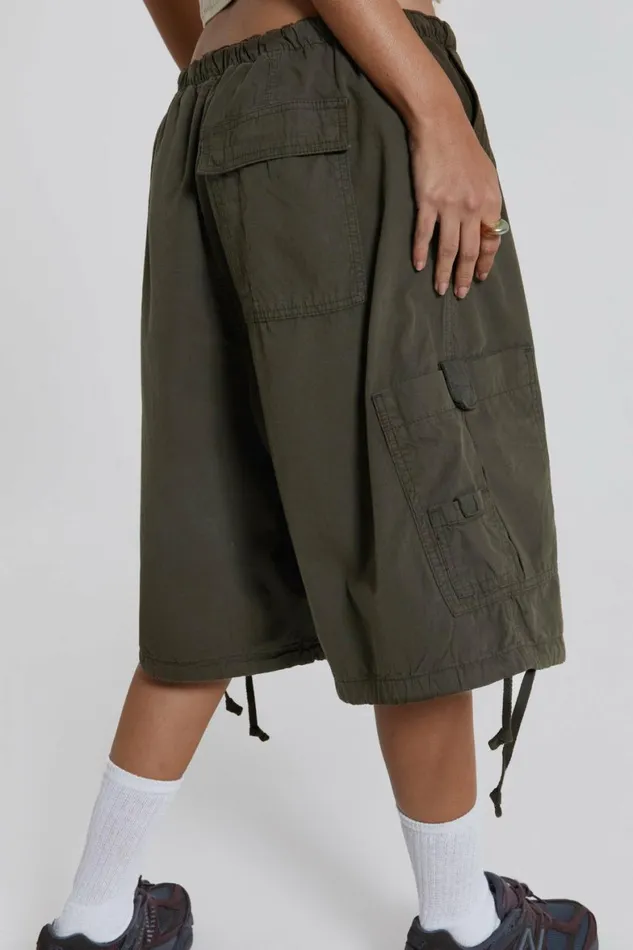 Khaki Parachute Cargo Shorts Khaki Women Jaded London Parachute Pants Khaki Parachute Cargo Shorts Khaki Women Jaded London Parachute Pants