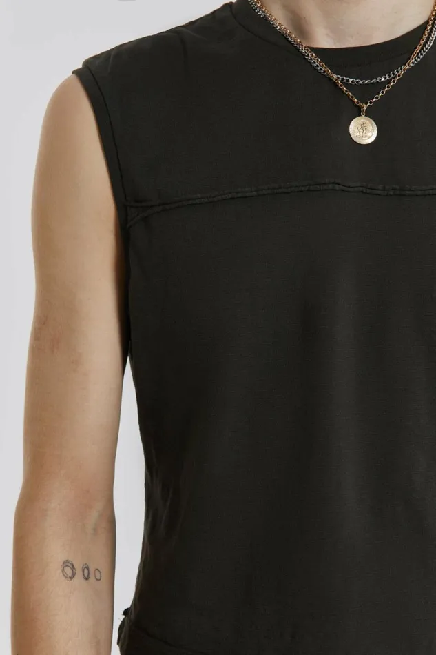 Khaki Slub Tank Khaki Men Jaded London Vests Khaki Slub Tank Khaki Men Jaded London Vests
